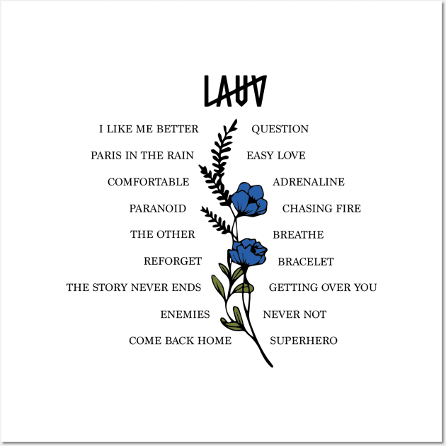 Lauv - I met your when I was 18 track list Wall Art by LauraS113